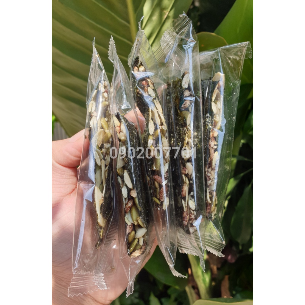 1 Kg Rong biển kẹp hạt dinh dưỡng  - rong biển sấy kẹp ngũ cốc thơm ngon- tốt cho sức khỏe- đồ ăn vặt