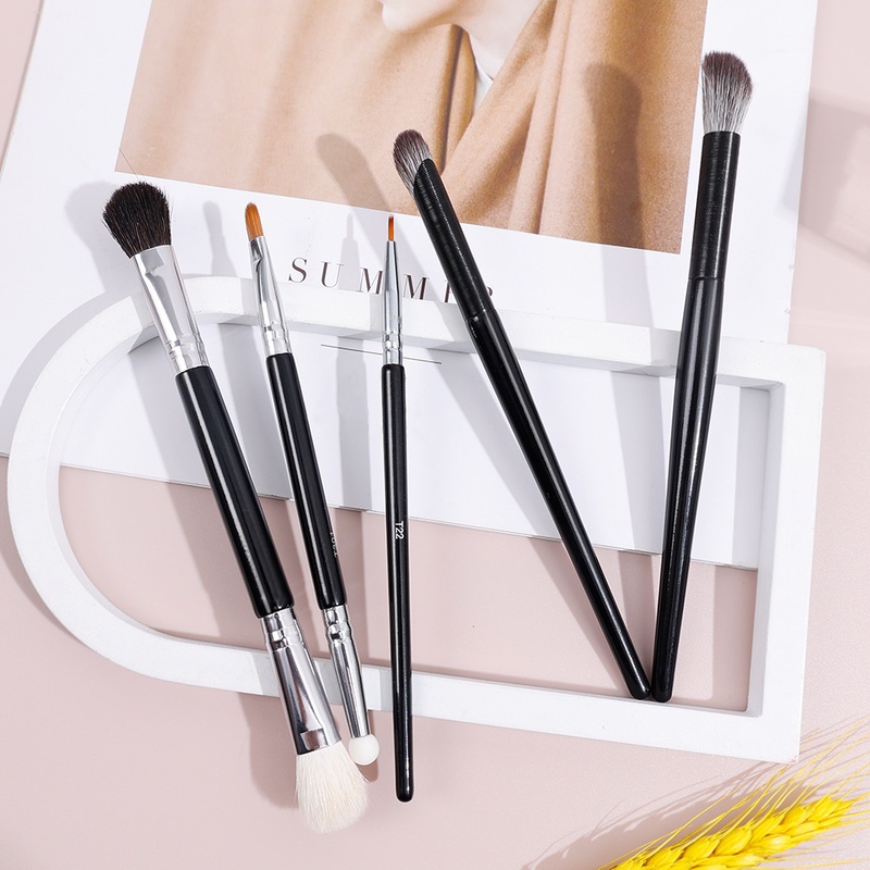 Cọ Trang Điểm Hai Đầu Sợi Len Mềm Với Đầu Xốp/Lọ Đánh Phấn Nền Tiện Dụng