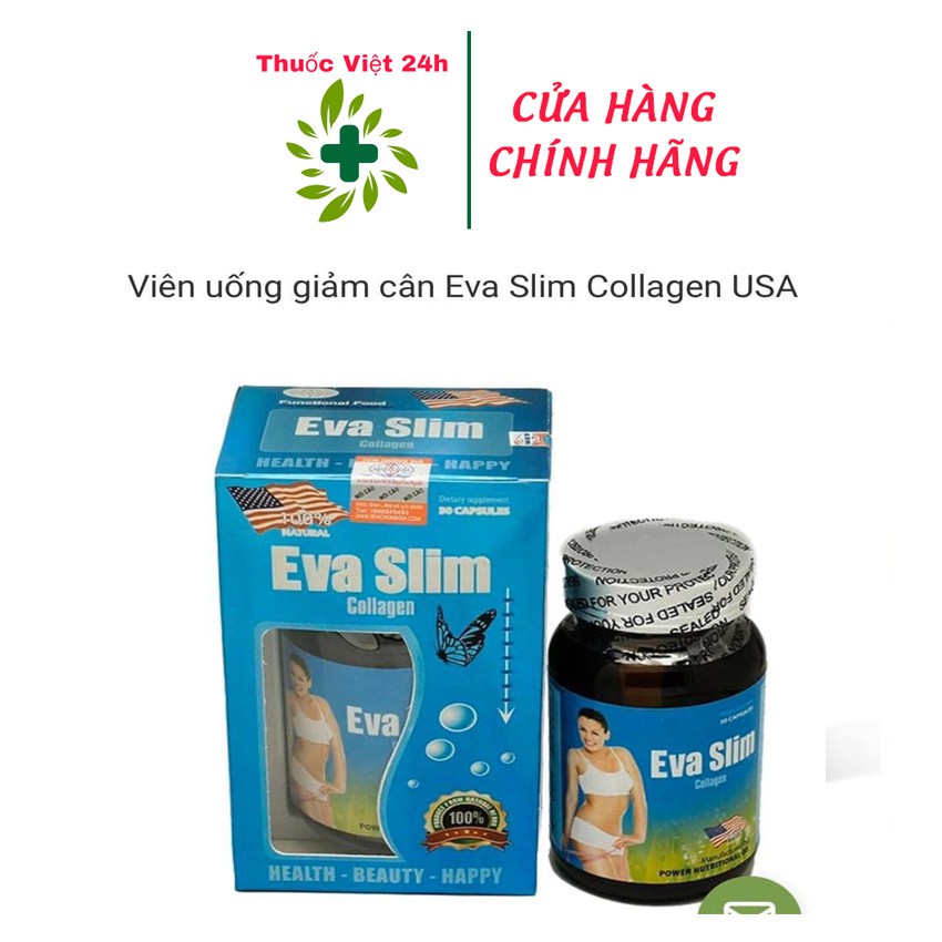 Viên uống giảm cân Eva Slim Collagen USA - Thuốc Việt 24h