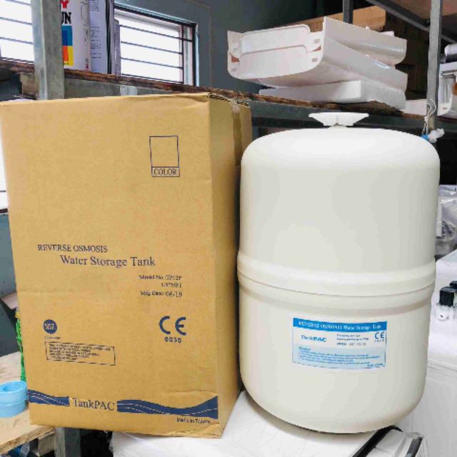Bình áp thép bọc nhựa 12l + kèm van bình áp