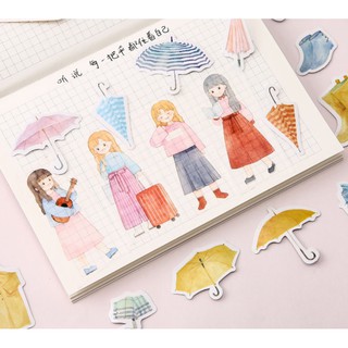 Bộ hình dán Sticker Kiêu Sầu 40 miếng đáng yêu trang trí tranh, sổ tay, planner