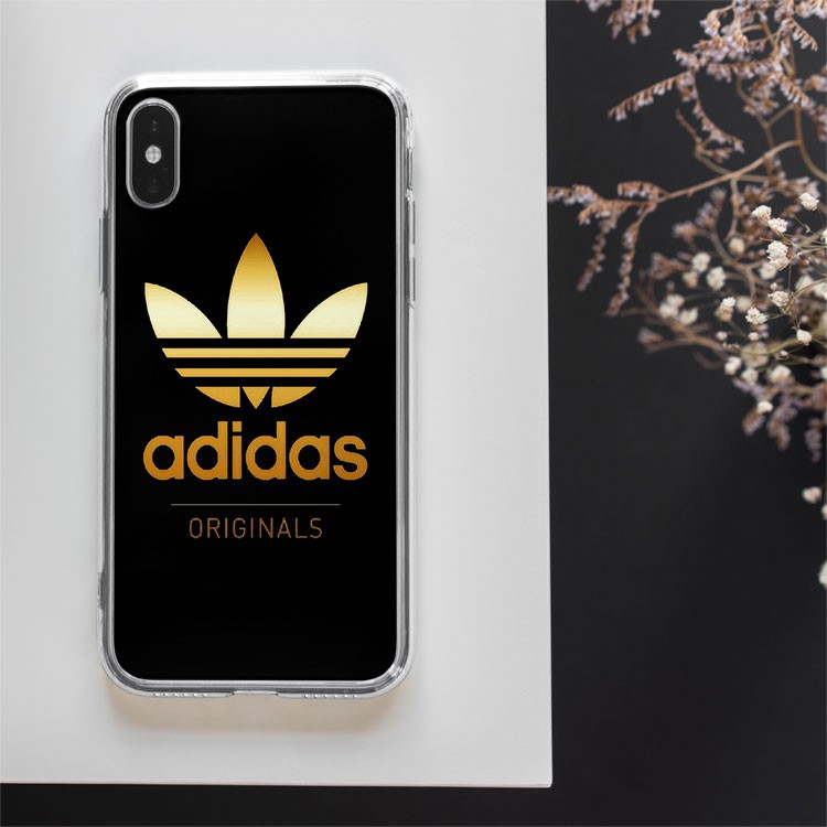 Vỏ ốp điện thoại Adidas logo adidas màu vàng nền đen nổi bật dành cho Iphone 5 đến 12 Promax BRD20210398