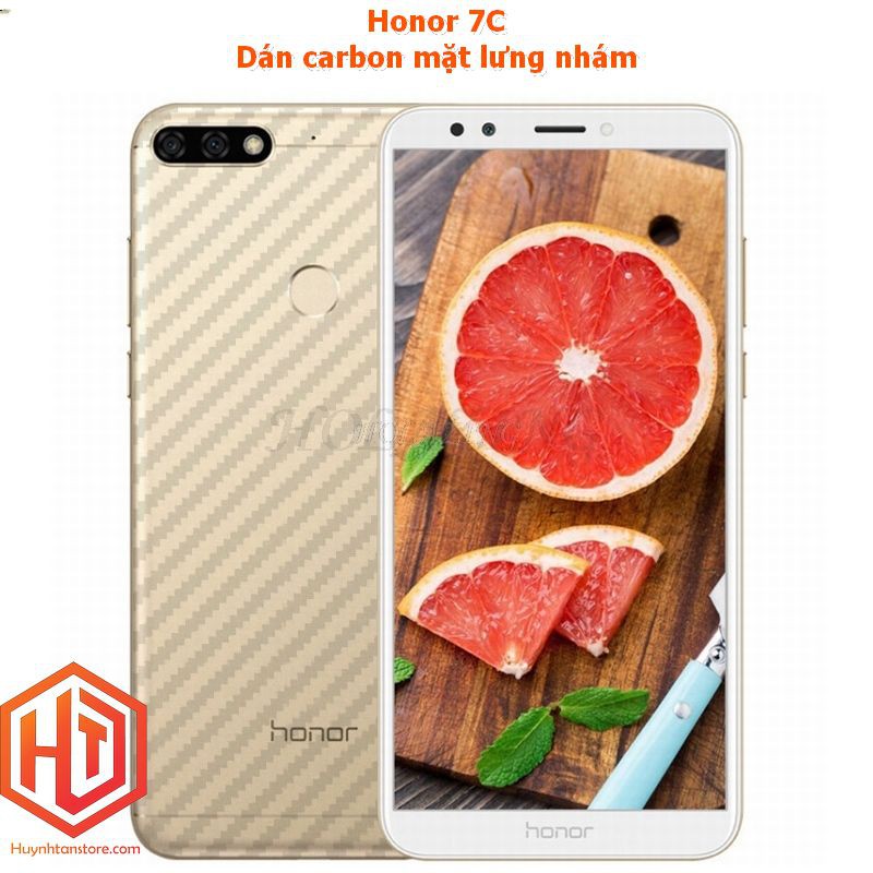 Miếng dán decal carbon mặt sau Huawei Honor 7C  nhám mặt lưng