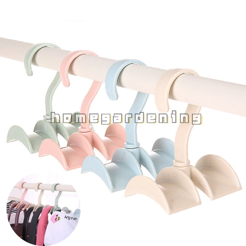 Móc Nhựa Treo Cà Vạt Áo Khoác Đa Năng Xoay Được Không Cần Đục Lỗ Sắp Xếp Gọn