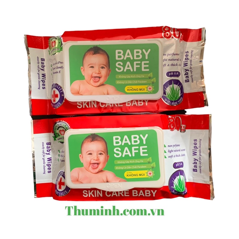 Khăn Ướt Baby Safe Không Mùi Bịch 80 Tờ