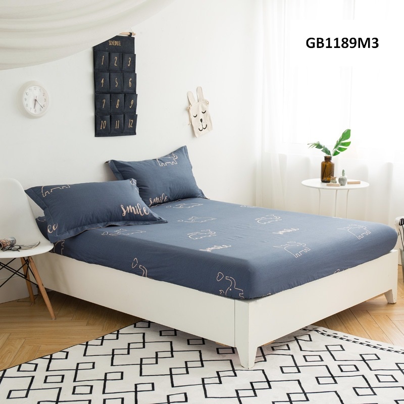 GB1189- sale 30% Ga trải giường bọc chun cotton 180x 200cm hàng nhập