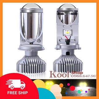 Hot đèn pha bi cầu mini t6s pha trắng + cos vàng
