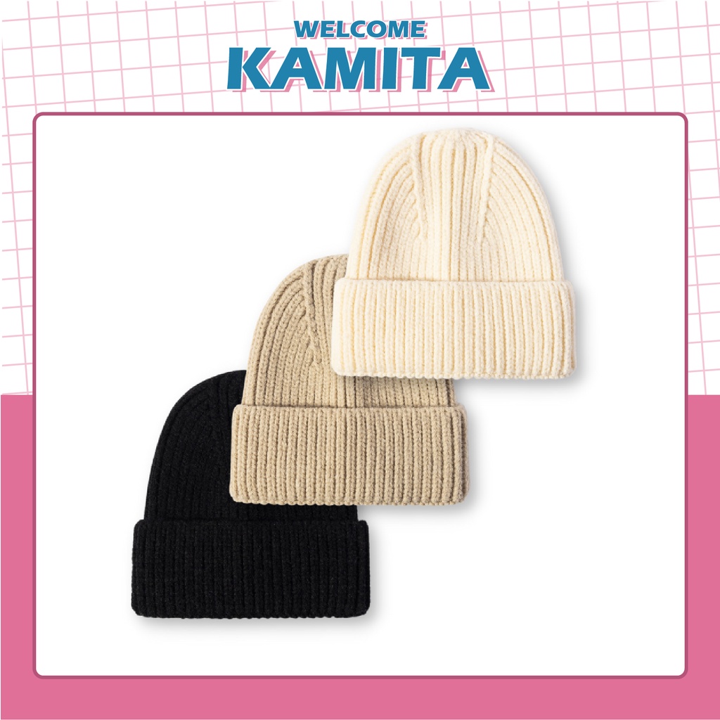 Mũ Len Dài Trơn Cao Cấp KAMITA Phong Cách Hàn Quốc, Nón Len Beanie Đẹp Unisex Nam Nữ Thời Trang Nhiều Màu Mùa Đông ML10