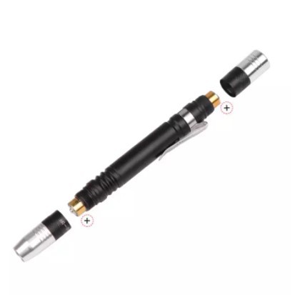 Đèn pin led 2 đầu Ánh Sáng Trắng và Tia Cực Tím XPE dùng 2 pin AAA, kiểu Cây Bút