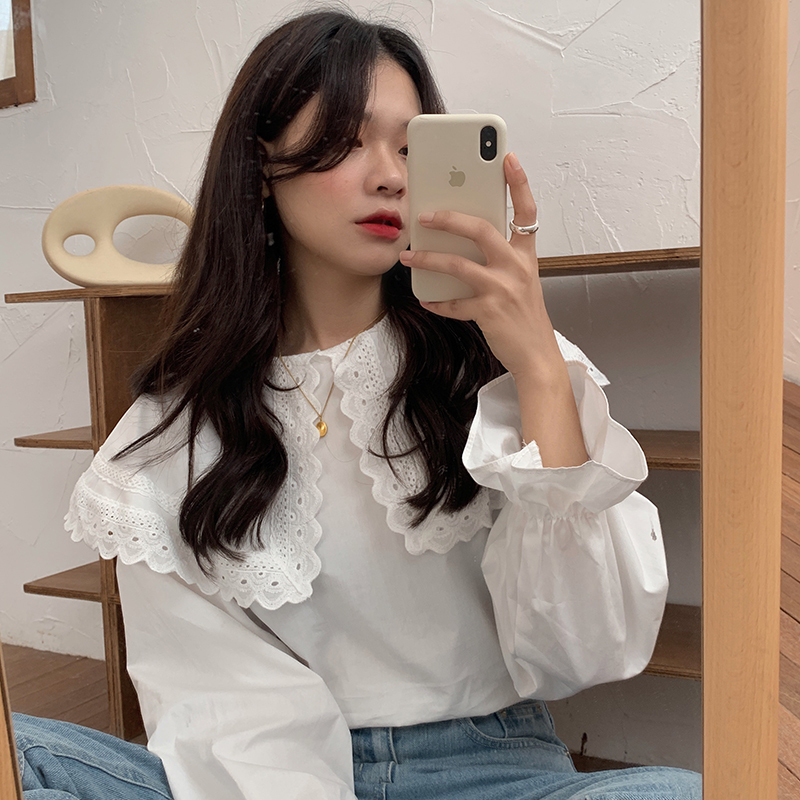 Áo Nữ Tay Dài Phối Ren Thời Trang Quyến Rũ