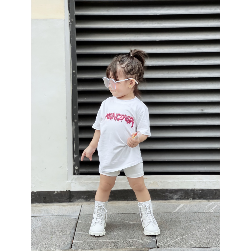 Áo thun Balen  Pinky cho bé , áo phông trẻ em unisex , Kid_genZ