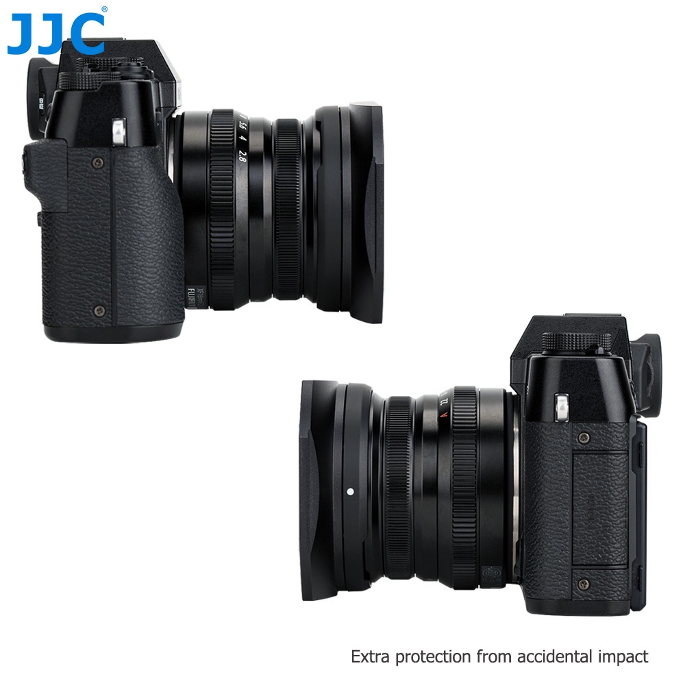 JJC LH-JXF16F28 Loa Che Nắng Hình Vuông Bằng Kim Loại Cho Ống Kính Fujinon XF 16mm F2.8 R WR Trên Máy Ảnh Fuji Fujifilm X-S10 X-T5 X-T4 X-T3 X-T2 X-E4 X-E3 X-E2 X-E2S X-H2 X-H2S X-T30 II X-T20 X-T10 X-T200 X-T100 X-A7 XT30 XT20X-Pro3