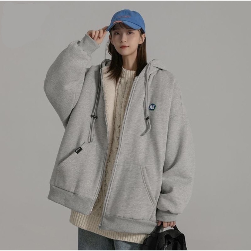 Áo Khoác Hoodie Nỉ Lót Lông Ấm Hơn Người Yêu Cũ