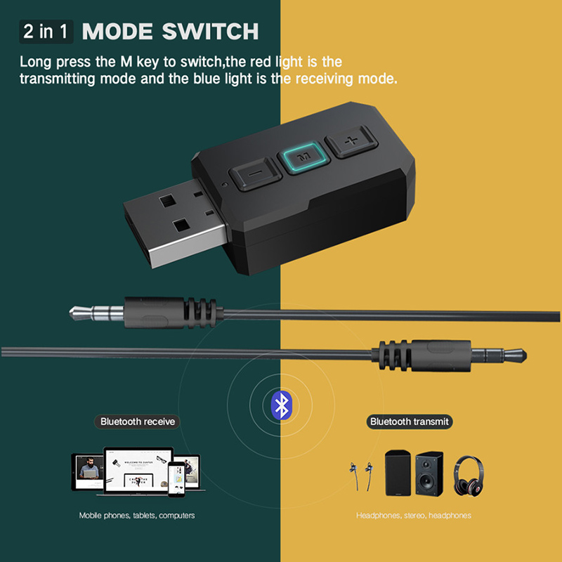 FAVN Bless USB Bluetooth 5.0 Adapter Dongle Bluetooth Receiver Transmitter Mini Adapter Glory