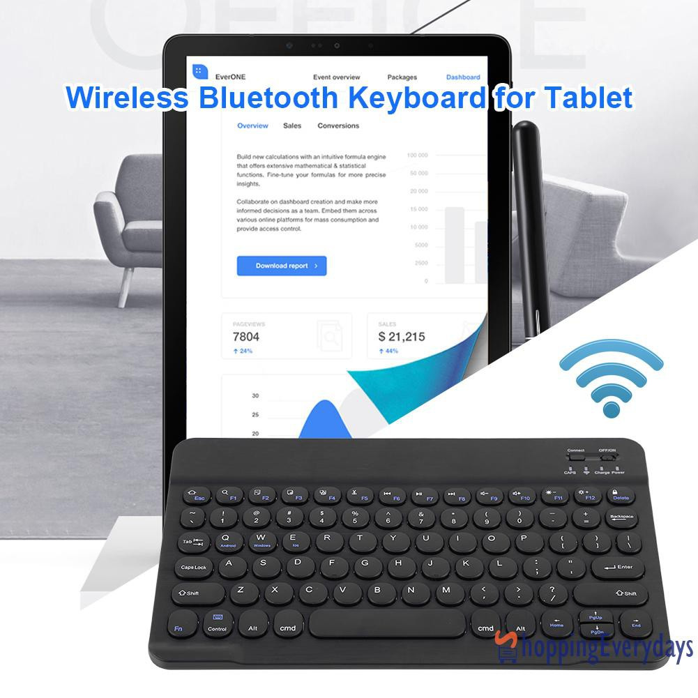 Bàn Phím Bluetooth Hình Tròn Cho Ios Android Phone Tablet Pc