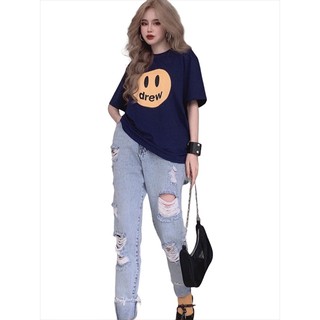 áo phông drew tay lỡ, chất cotton 100% co giãn 4 chiều ( giảm 10k khi follow  )