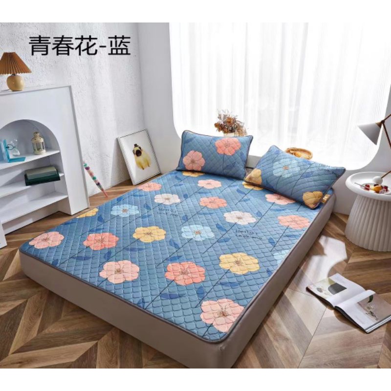 Chiếu điều hòa TENCEL LAXTEX cao su non in hình 3D chất siêu đẹp -Su Bedding