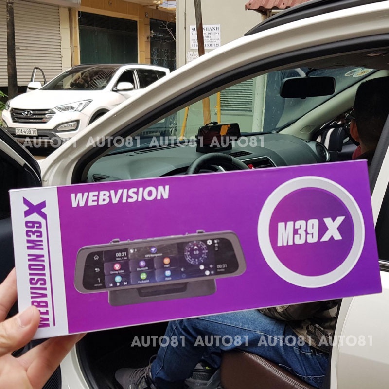 Camera hành trình gắn gương Webvision M39X, ghi hình trước sau, cảnh báo giọng nói, tặng kèm thẻ nhớ 32G | BigBuy360 - bigbuy360.vn
