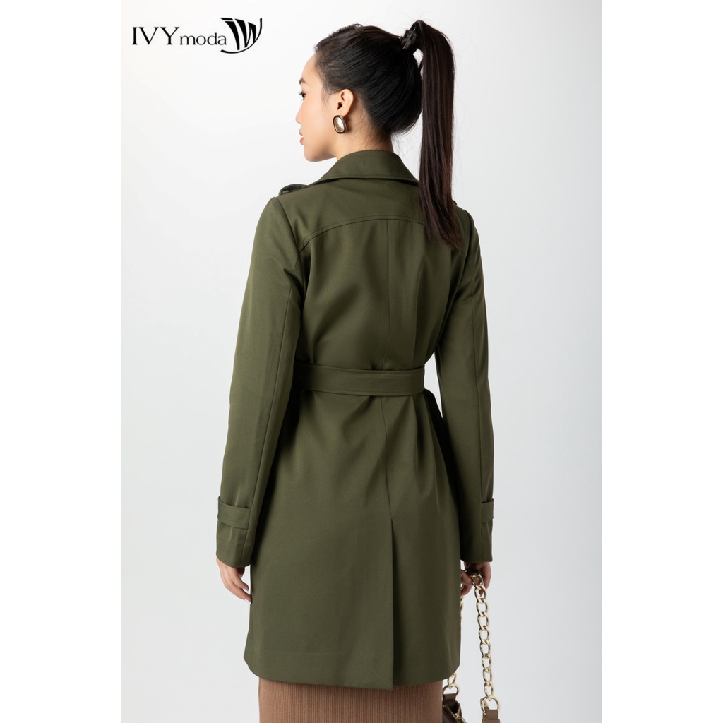 Áo Trench coat nữ dáng dài IVY moda MS 71M7031