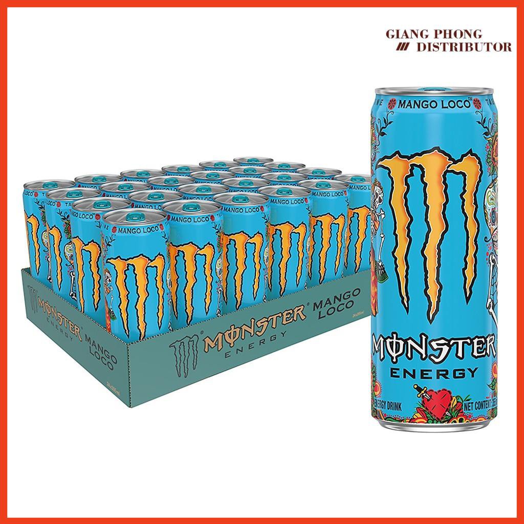 Nước tăng lực Monster Energy Thùng 24 lon Nước tăng lực Monster Energy hương xoài 355ml