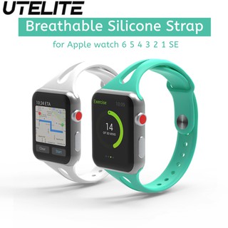Dây Đeo UTELITE Silicon Cho Đồng Hồ Thông Minh Apple Watch Series 6 5 4 3 2 1 Se 38mm 42mm 40mm 44mm