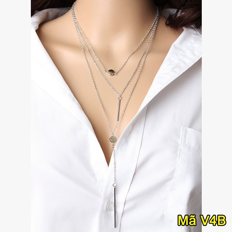 BST Vòng Cổ Chocker Layer Nhiều Lớp Nhiều Họa Tiết Vintage Cá Tính Cho Nữ ( dây chuyền đeo cổ )