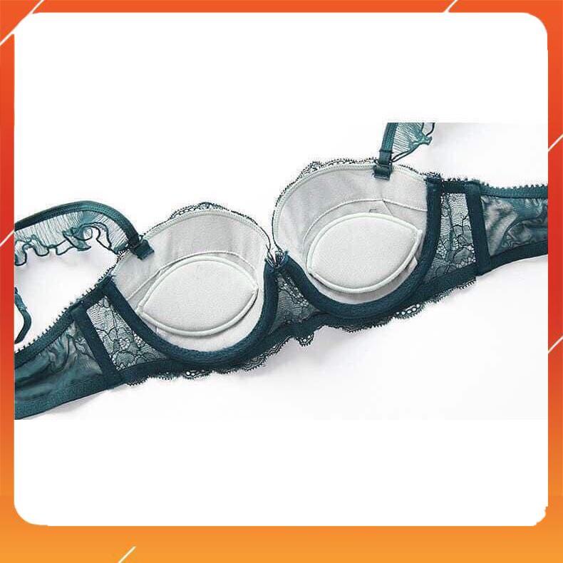 Set bộ đồ lót nữ Cenka ren bèo cao cấp áo có gọng cup ngang, có đệm mút. Mã B12750