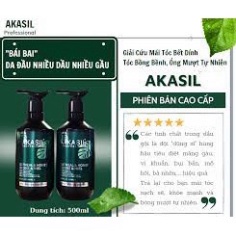 Bộ Dầu Gội Akasil Ngăn Dầu Ngăn Gầu Ngăn Rụng Hiệu Quả Phục Hồi Tái Sinh Mầm Tóc Siêu Mềm Mượt 1000ml * 2