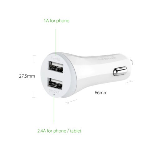 Sạc trên ô tô 2 cổng USB Ugreen UG-20393