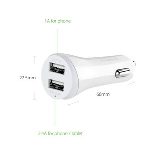 Sạc trên ô tô 2 cổng USB Ugreen UG-20393