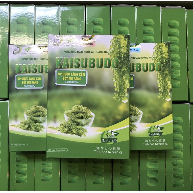 Rong Nho Tách Nước Cao Cấp KaiSuBuDo Hộp 5 Gói x 20g (tặng kèm 2 gói nước xốt mè rang 15ml)