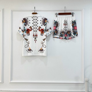 PIJAMA CỘC ĐÙI MCQUEEN  ĐÔI LẠC ĐÀ CAO CẤP