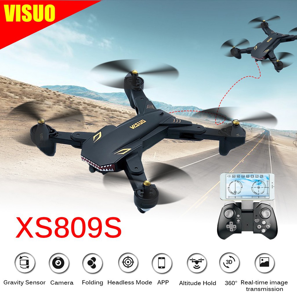 Bộ Flycam Điều Khiển Từ Xa Visuo Xs809S Với Góc Quay Rộng