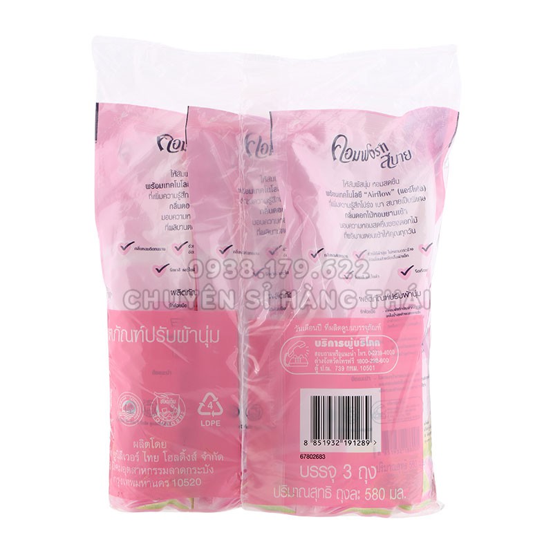 Nước Xả Vải Comfort Thái Lan 500ml Màu Hồng Hương Lily