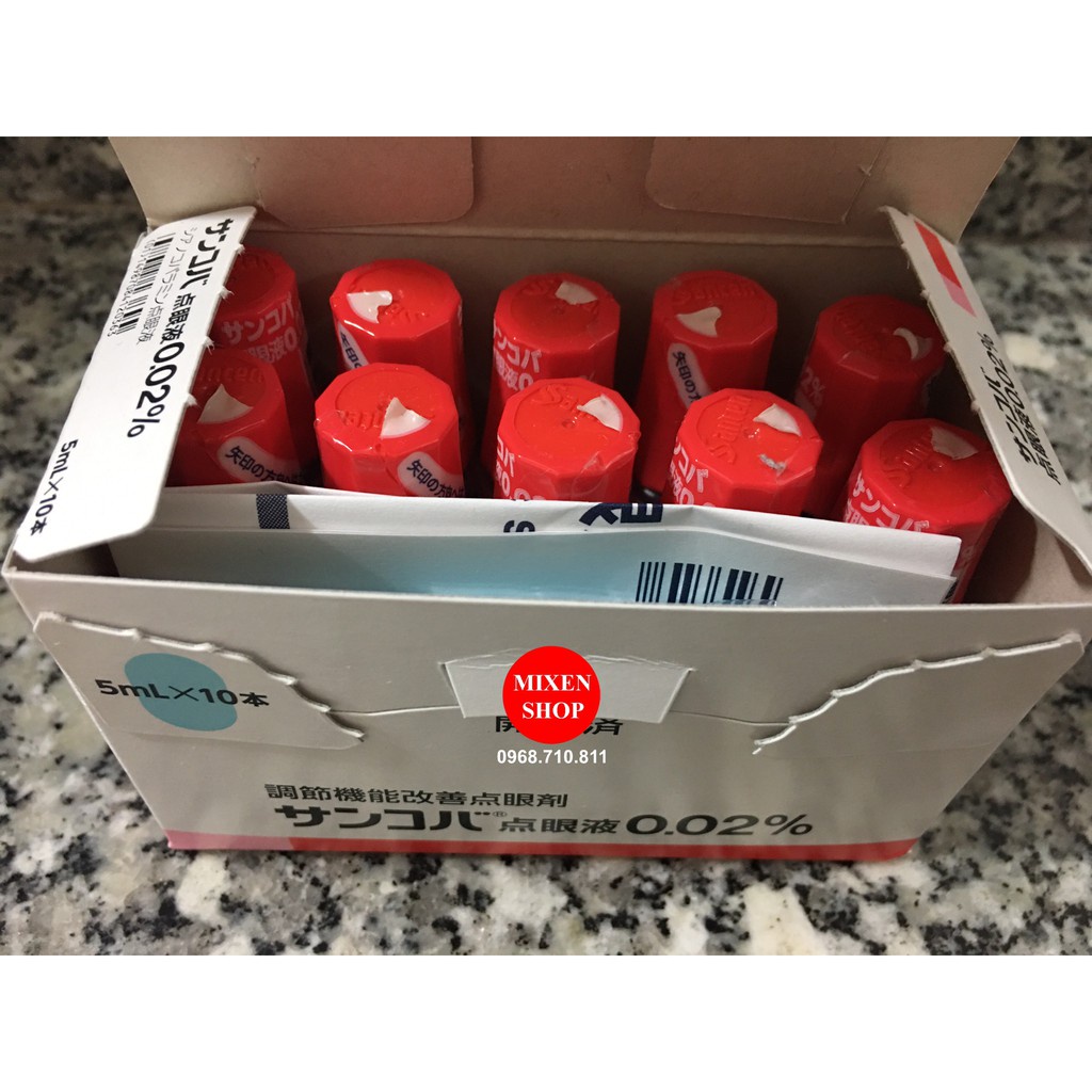 {Hộp 10 lọ} Nhỏ mắt Sancoba Nhật Bản 5ml full box 10 lọ