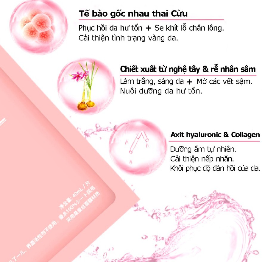 Mặt Nạ Nhau Thai Cừu - Mặt Nạ Tế Bào Gốc - Mask Cuống Rốn Nhật Bản Rwine Beauty ✡WHstore✡ | BigBuy360 - bigbuy360.vn