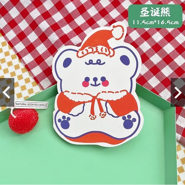 [HOT] Thiệp giáng sinh 2 mặt mẫu mới dễ thương - Thiệp dạng thư có giấy và bìa cứng hoạ tiết in sắc nét ngộ nghĩnh