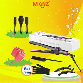 Máy uốn là ép tóc MIANZ 2 trong 1, làm xoăn tạo kiểu tự nhiên, nóng nhanh, cấp ẩm, không gây hư tổn tóc MIANZ STORE
