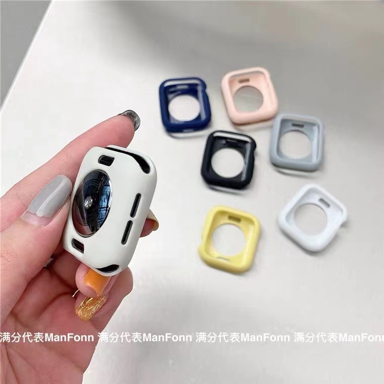 Ốp silicone mềm màu kẹo cho Apple Watch iWatch 7 SE 6 5 4 3 45 41 MM 45MM 41MM 40MM 44MM 42MM 38MM