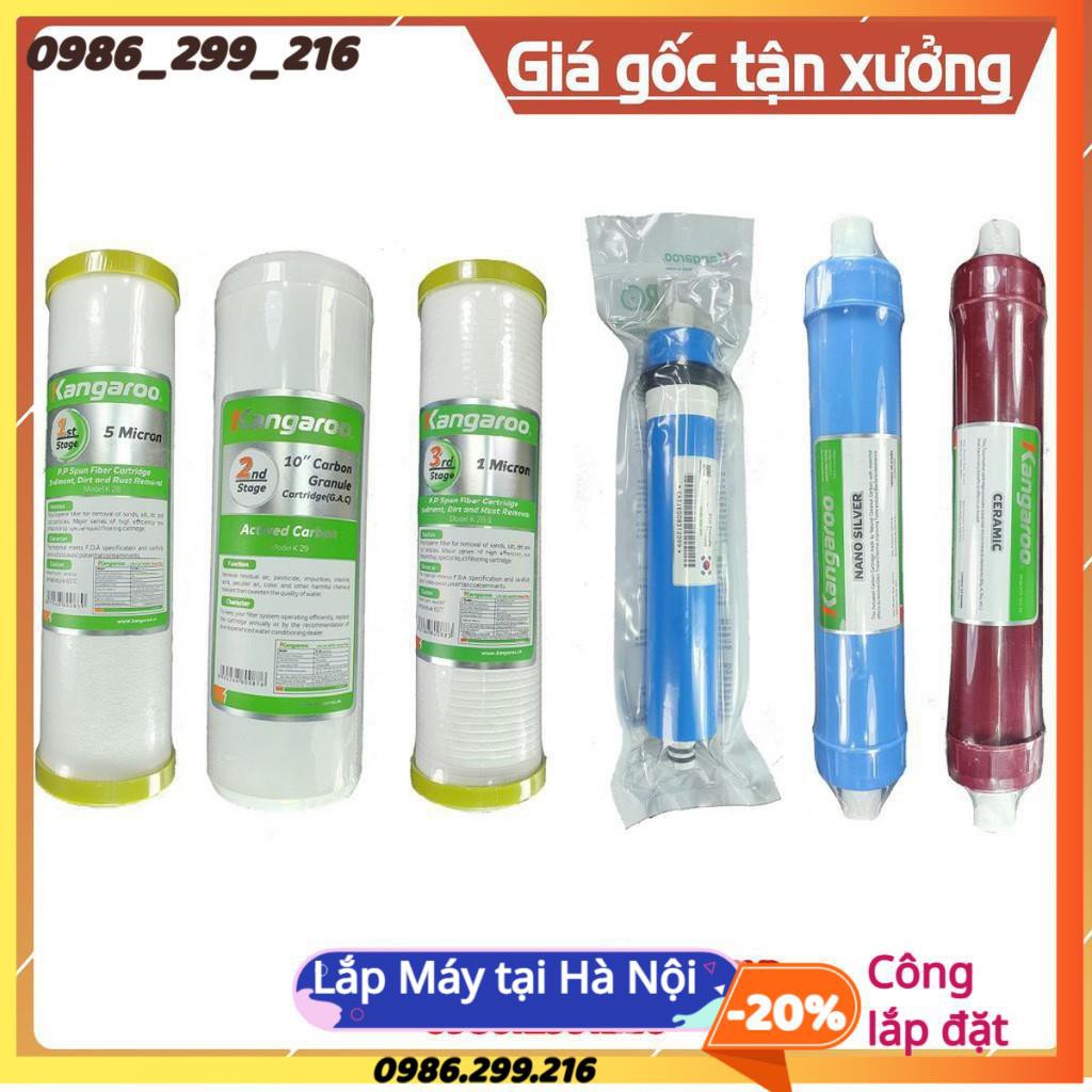 ComboBộ 6 Lõi Lọc 1,2,3,4,5,6 Kangaroo Chính Hãng♥️ Màng Ro Kangaroo