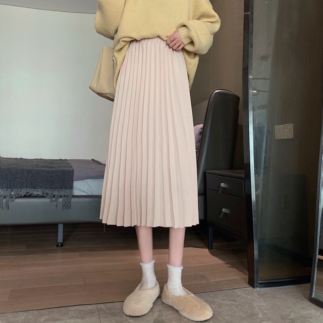 SẴN CHÂN VÁY MIDI XẾP LY | BigBuy360 - bigbuy360.vn