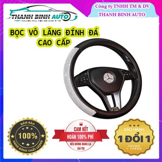 Bọc Vô Lăng Đính Đá - Bao Da Vô Lăng Cao Cấp Cho Xe