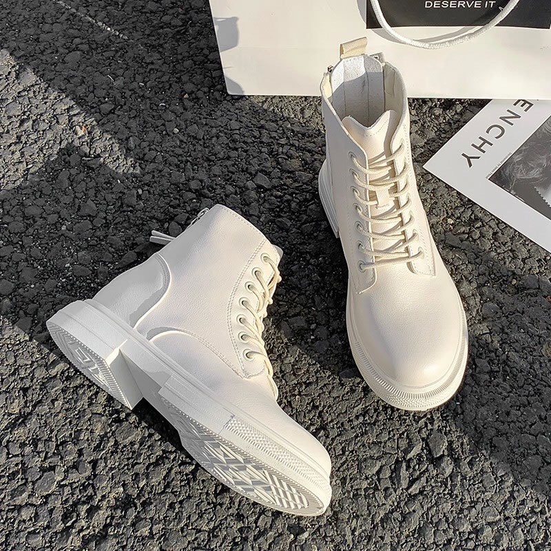 Giày bốt ulzzang chữ FASHIO kéo khóa sau cực đẹp | BigBuy360 - bigbuy360.vn