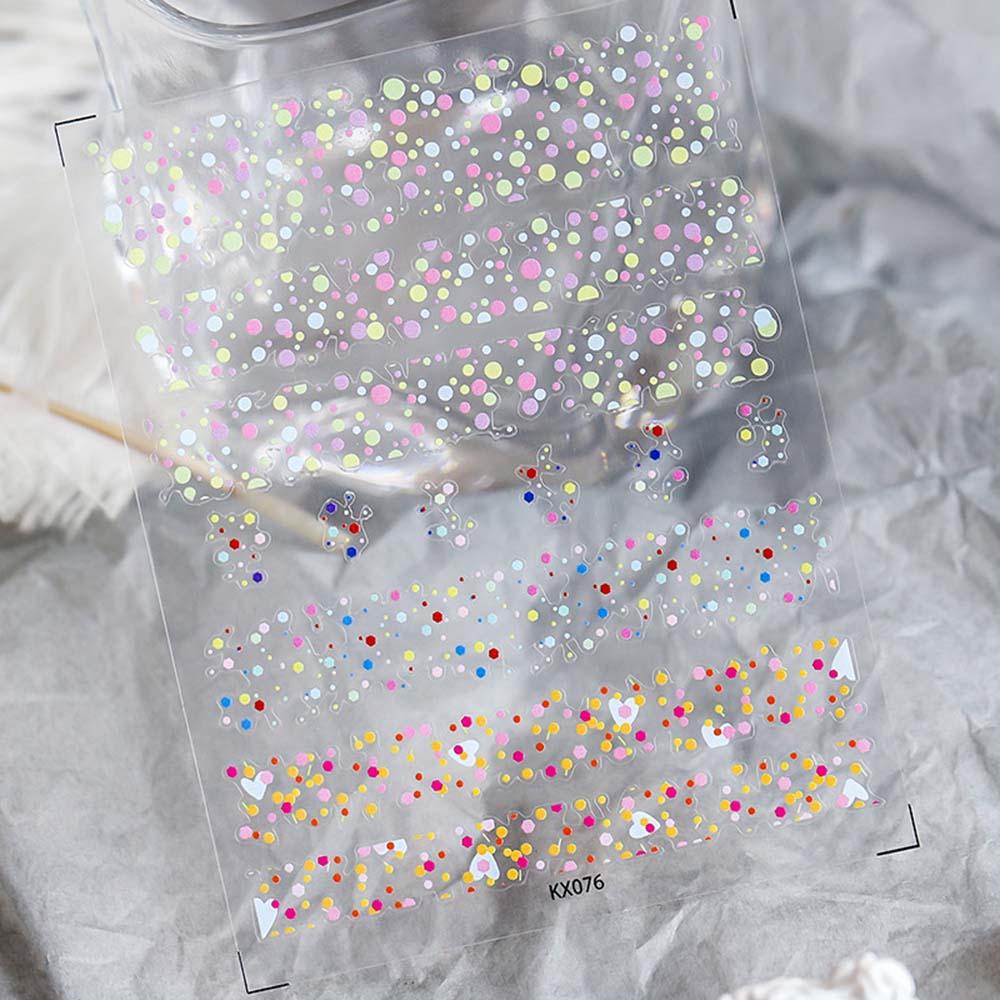 OCEANMAP Miếng Dán Trang Trí Móng Tay 5D Hình Lá Cây Độc Đáo