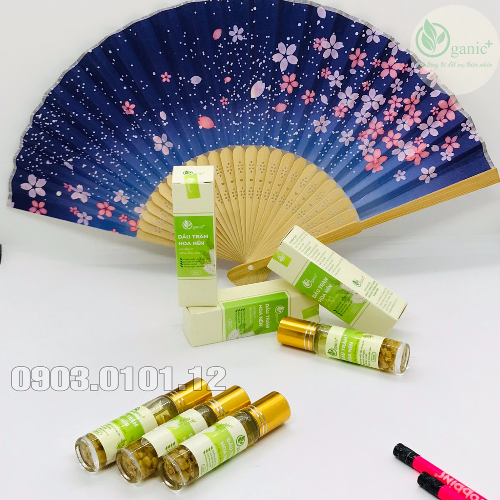 Dầu tràm hoa nén huế chai bi lăn 10ml tiện lợi,  tinh dầu tràm trà nguyên chất cho bé