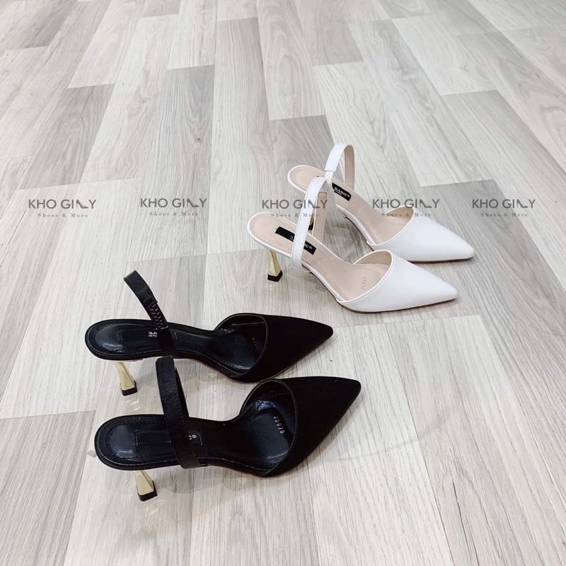 giày slingback gót vàng