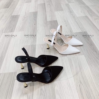 Giày slingback gót vàng