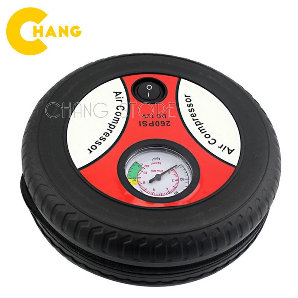 Bơm Lốp Điện Hình Bánh Xe Đa Năng 12V Tiện Dụng
