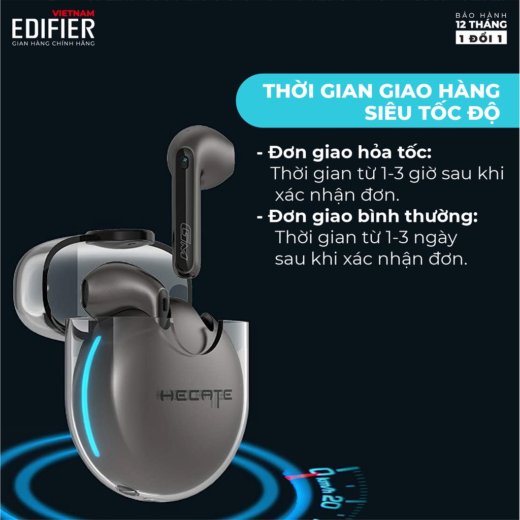 Tai nghe bluetooth 5.2 gaming EDIFIER HECATE GM5 40 giờ phát nhạc Khử tiếng ồn Hàng chính hãng Bảo hành 12 tháng 1 đổi 1