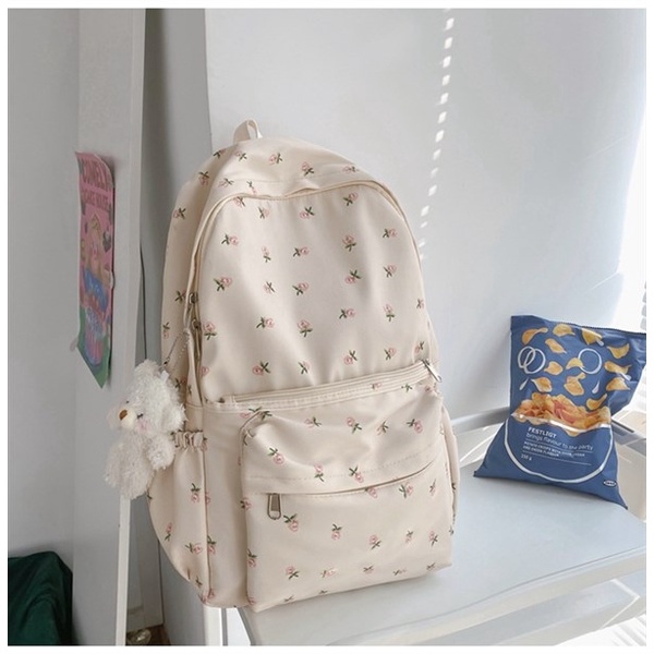 Balo đi học hoa nhí basic - màu vàng nhạt siêu cute 🥰 HÀNG CÓ SẴN